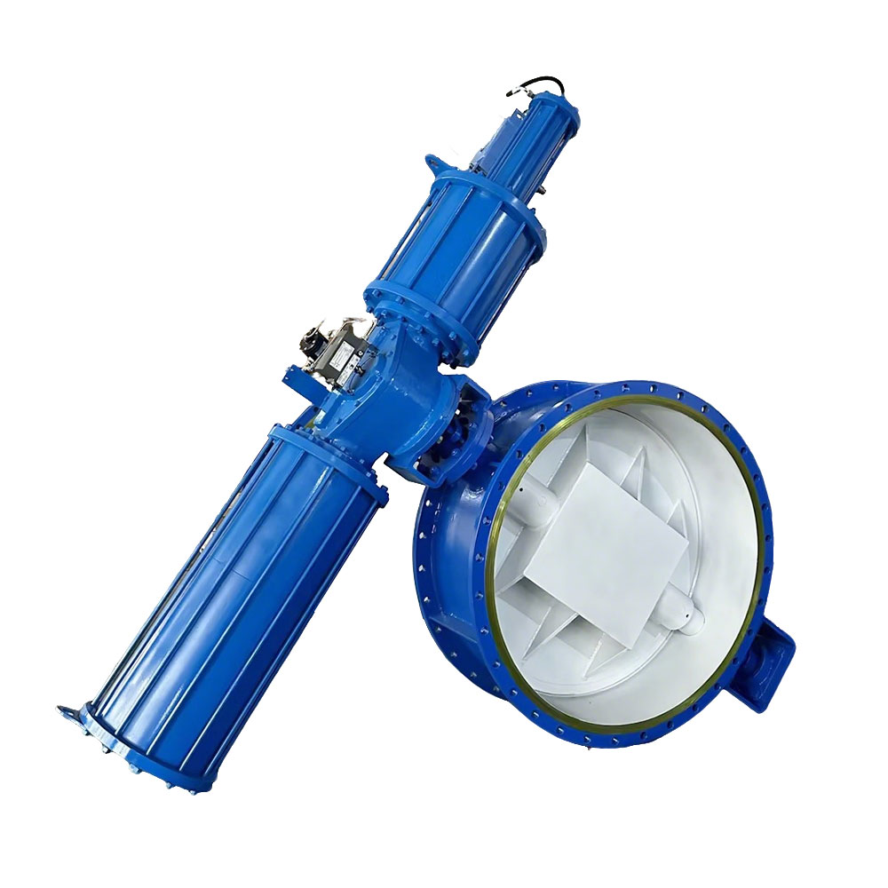 DN900 Pneumatic Triple Eccentric Hard Seal Butterfly Valve